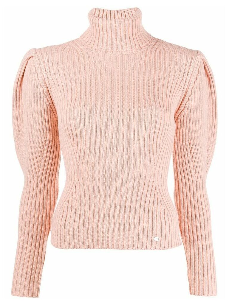 Elisabetta Franchi roll neck knitted top - PINK