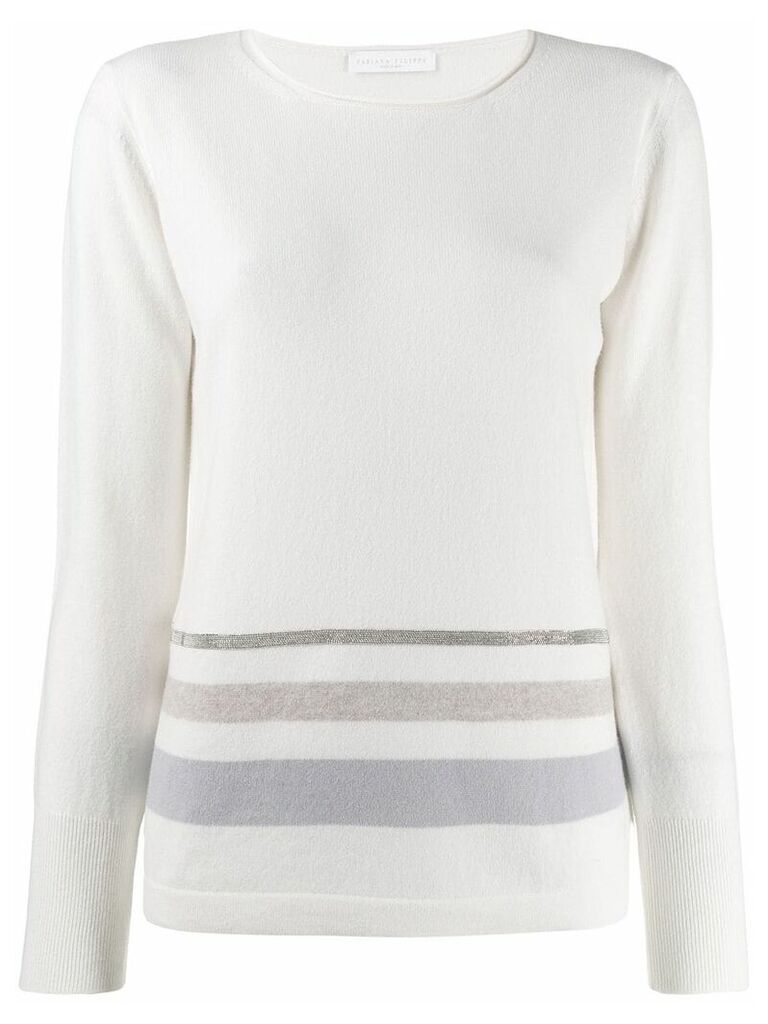Fabiana Filippi striped sweatshirt - White