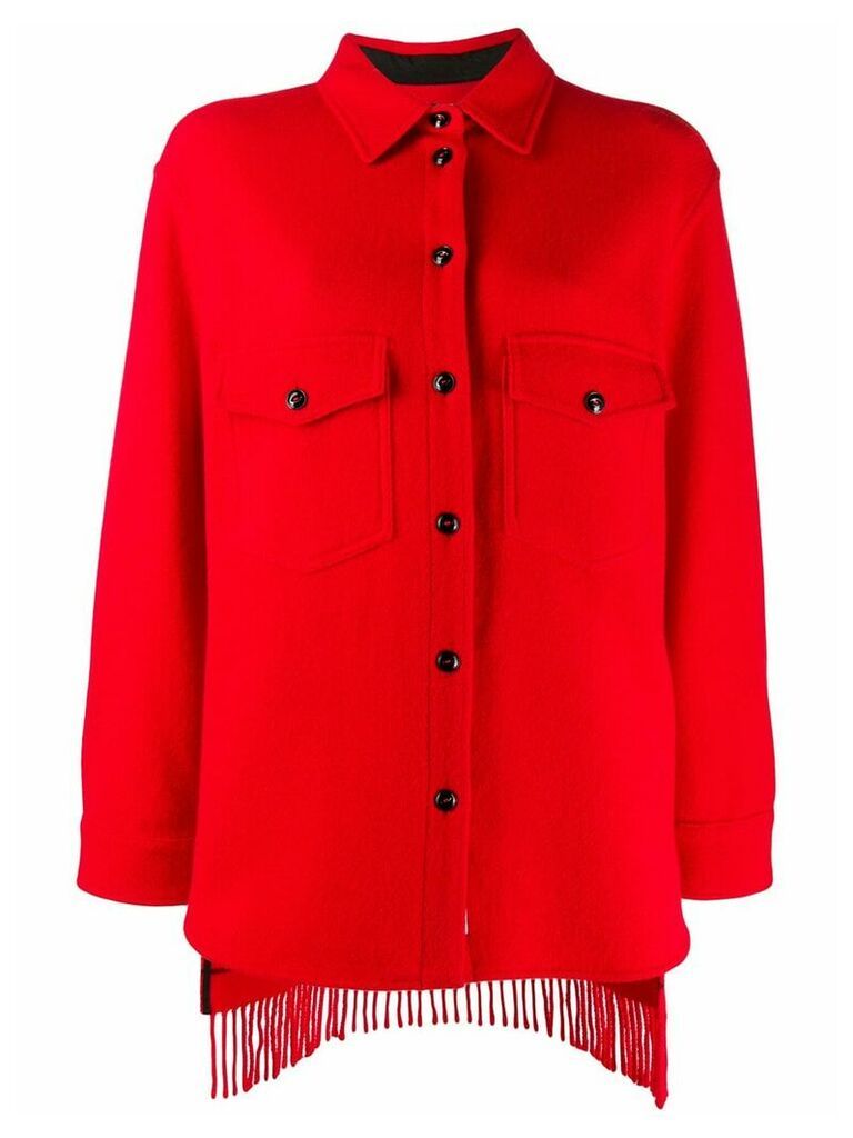 Woolrich fringed knitted shirt - Red
