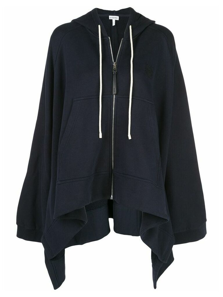 Loewe oversized zip-up hoodie - Blue