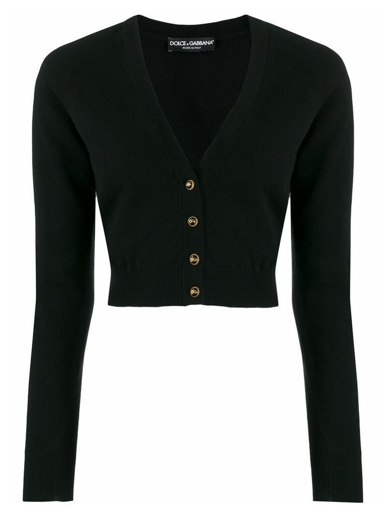 Dolce & Gabbana cropped V-neck cardigan - Black