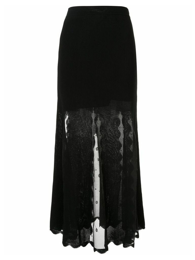 Alexander McQueen Ottoman knit skirt - Black