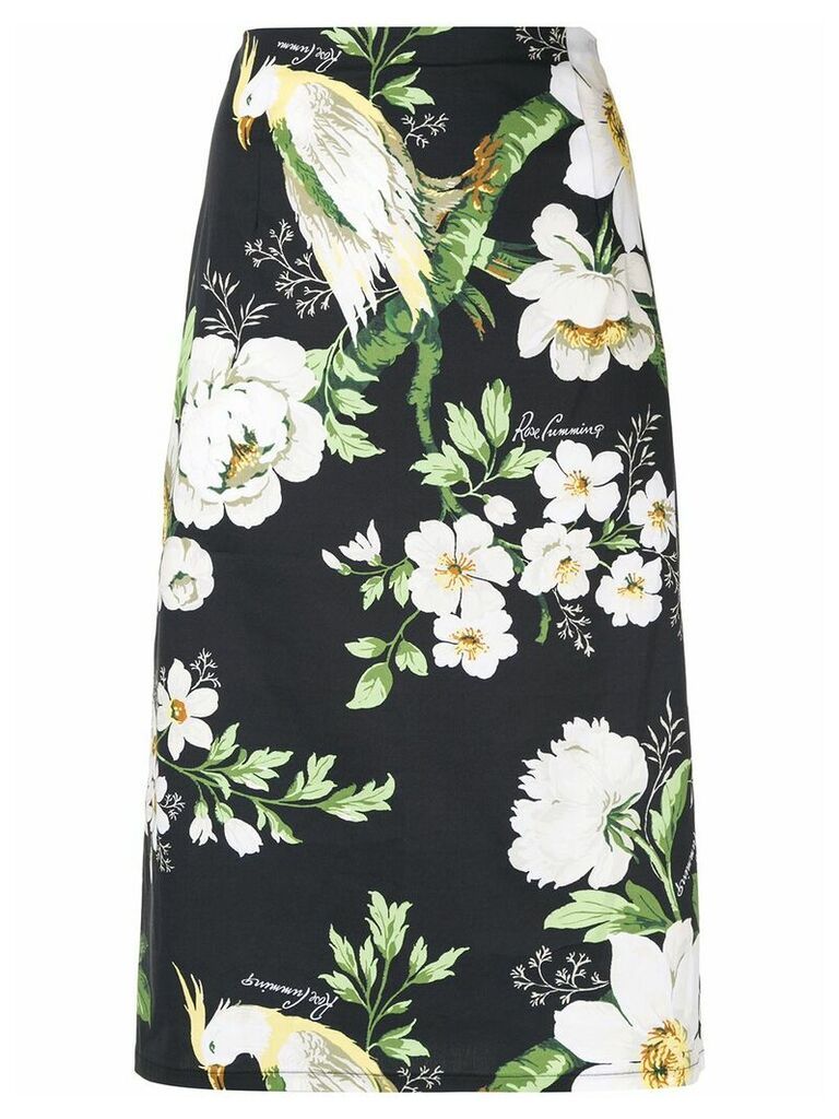 Carolina Herrera floral pencil skirt - Black