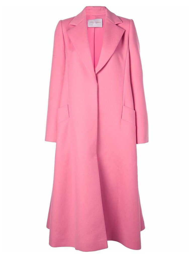 Carolina Herrera A-line coat - PINK