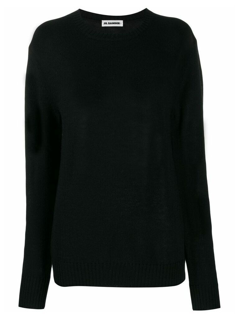Jil Sander oversized knitted sweater - Black