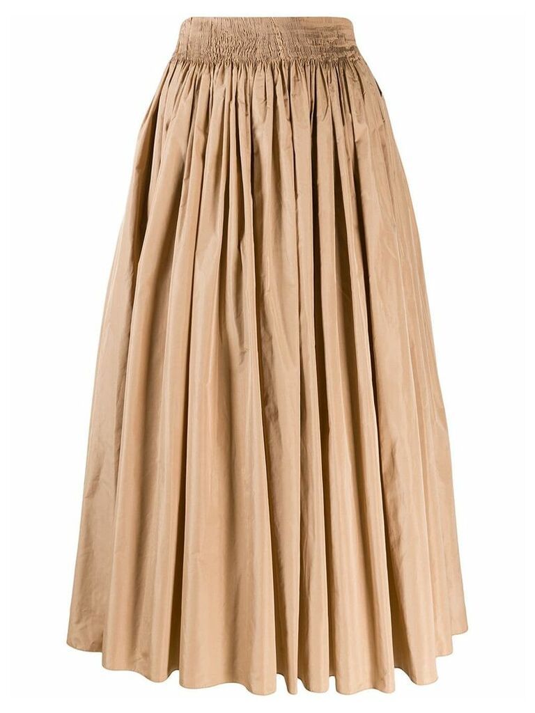 Rochas pleated skirt - NEUTRALS
