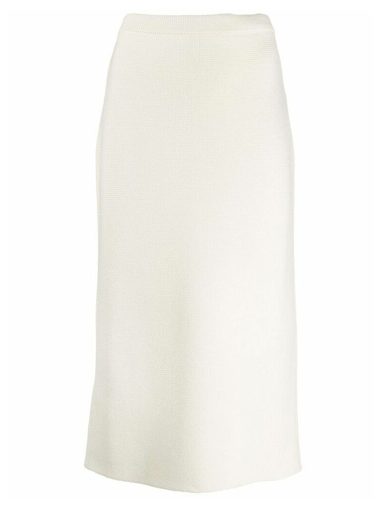Alessandra Rich knit fitted skirt - White