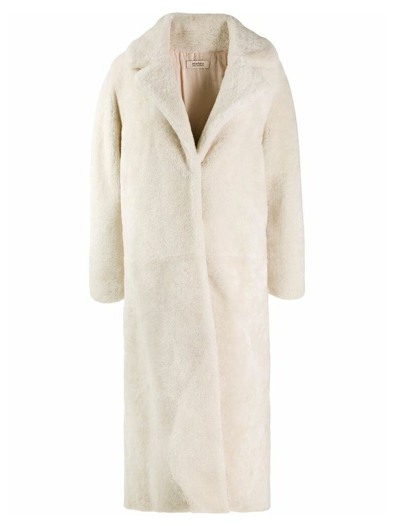 Yves Salomon Meteo long-line coat - White