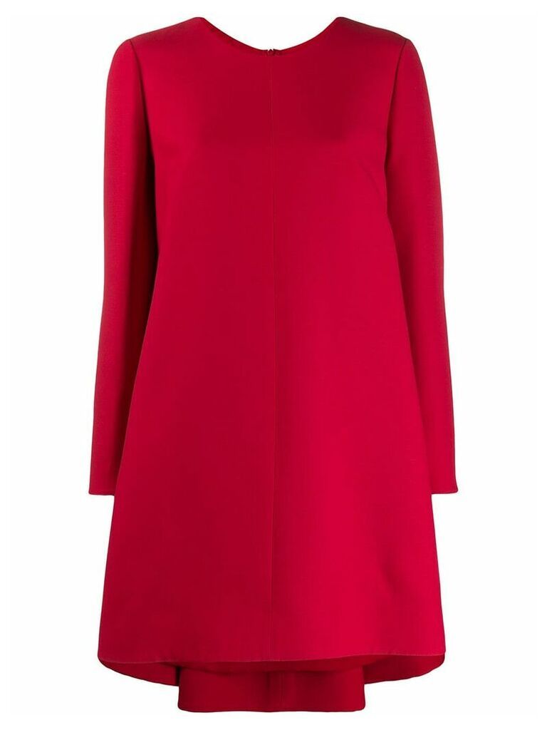 Valentino long-sleeved asymmetric mini dress - Red