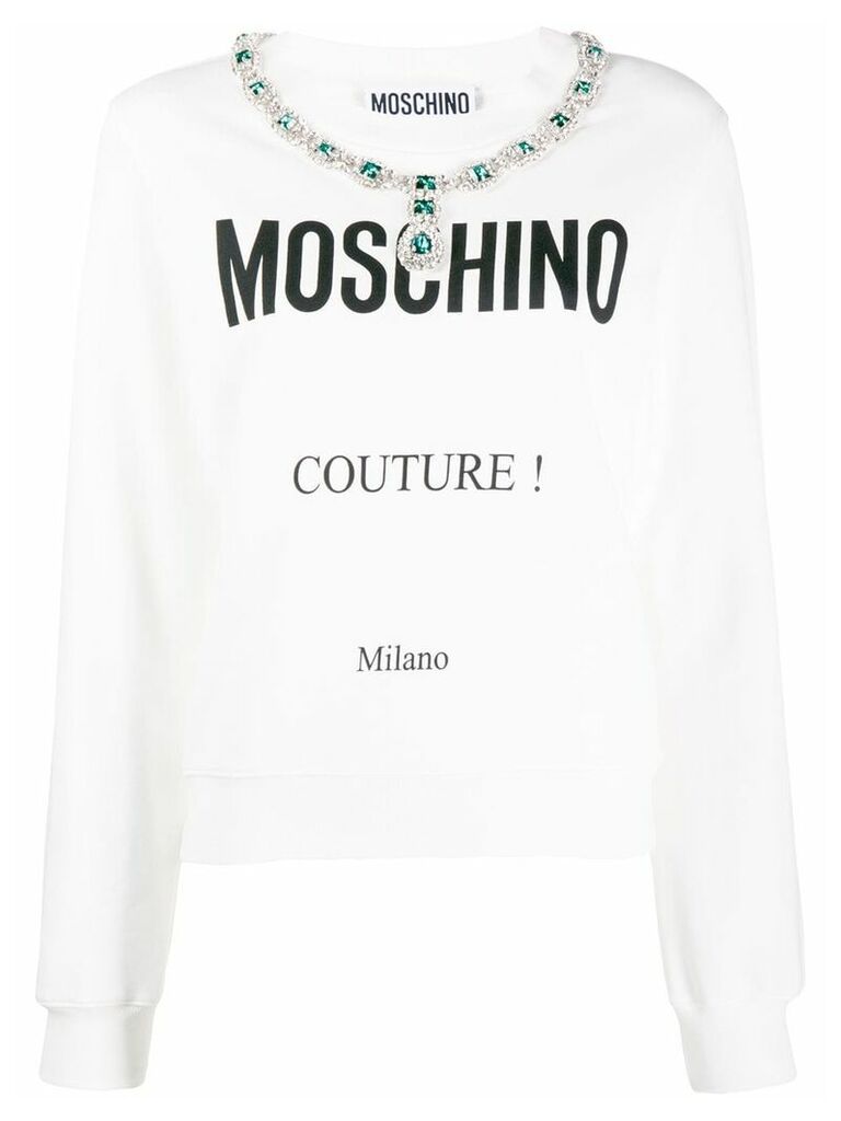 Moschino logo sweatshirt - White