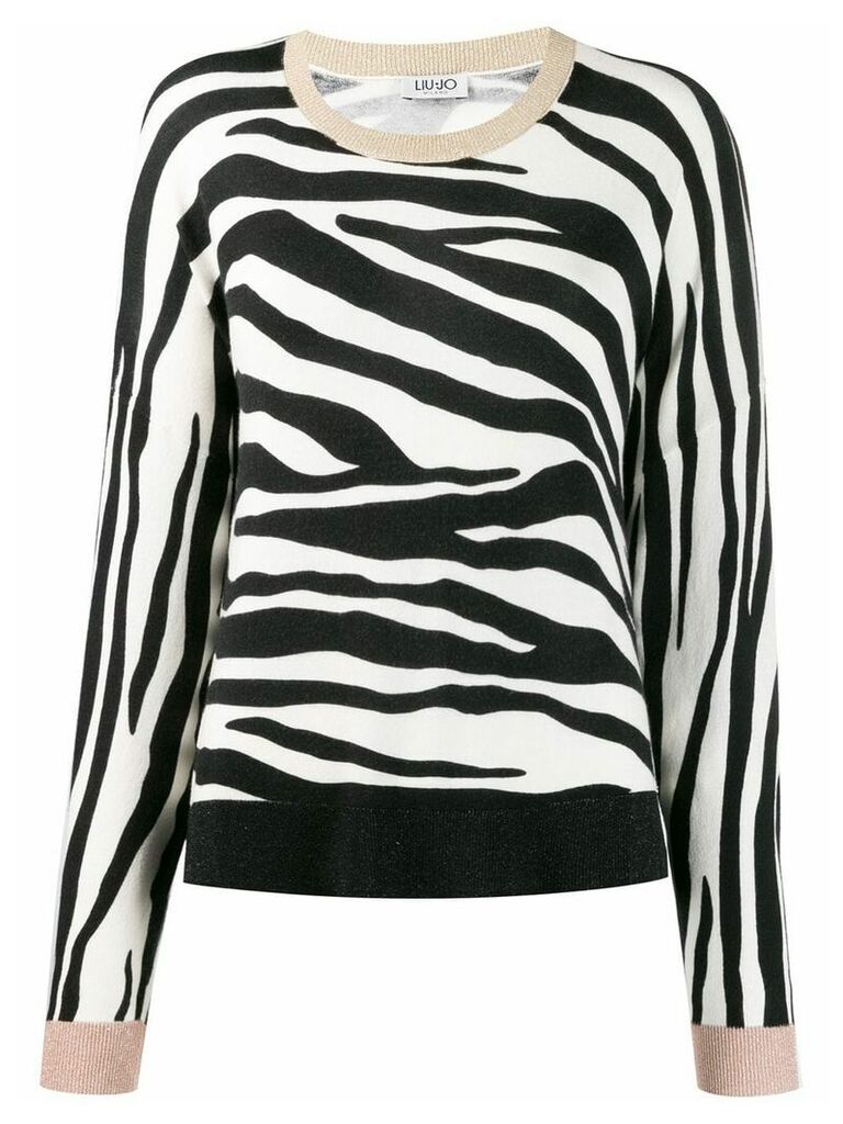 LIU JO zebra print jumper - Black