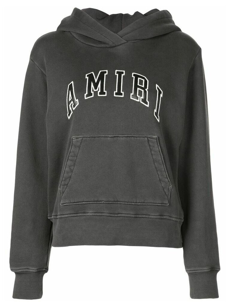 AMIRI logo patch hoodie - Grey