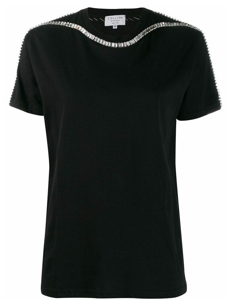 Collina Strada crystal-embellished T-shirt - Black
