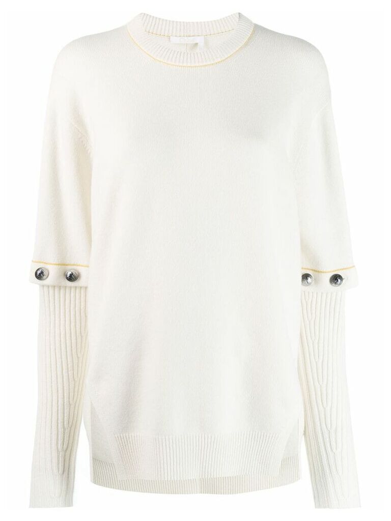Chloé removable sleeve sweater - White