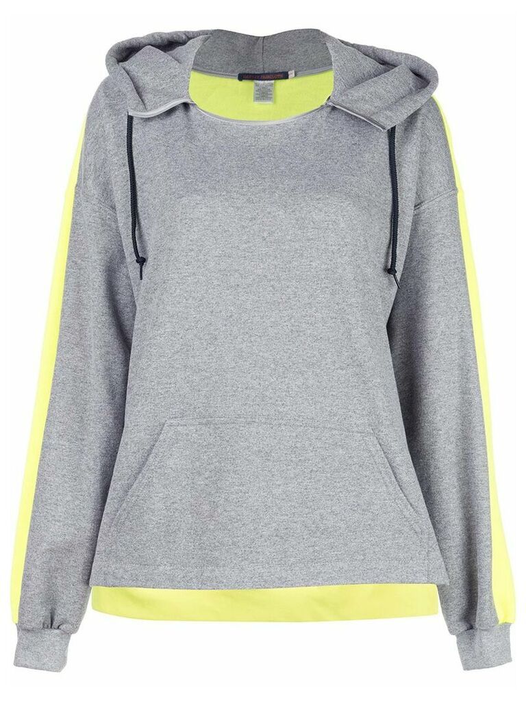 Harvey Faircloth colour block hoodie - Grey