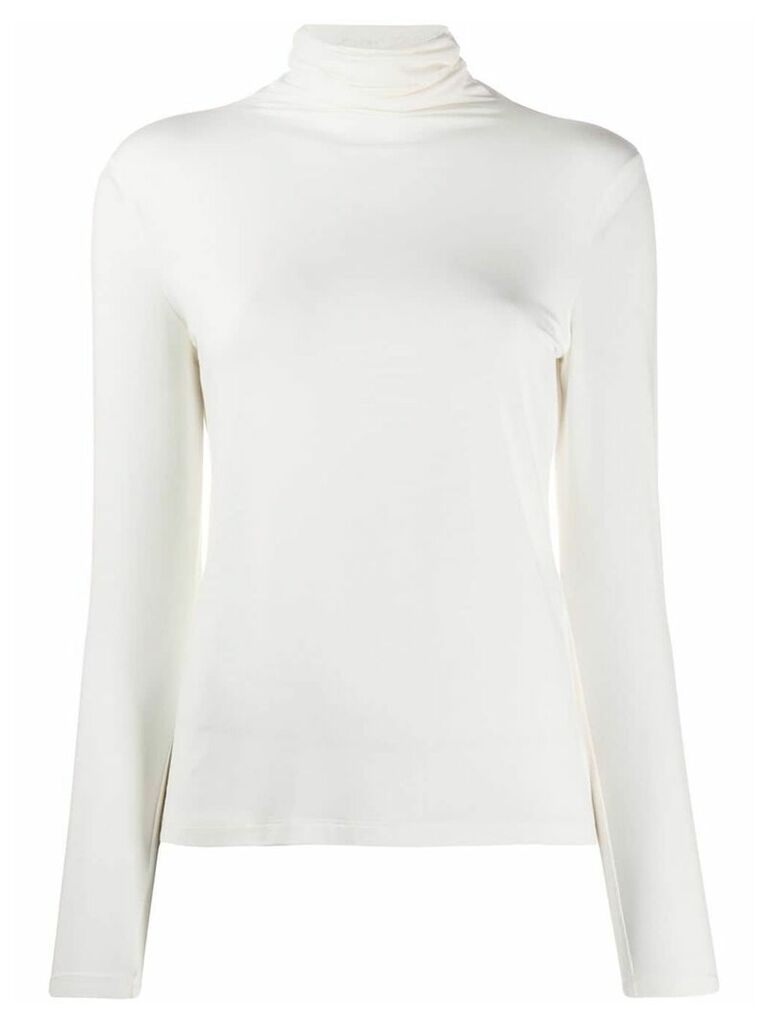 Antonelli roll-neck knitted top - White