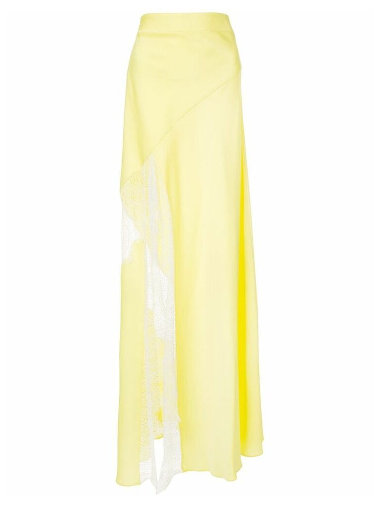 Christopher Esber split lace skirt - Yellow