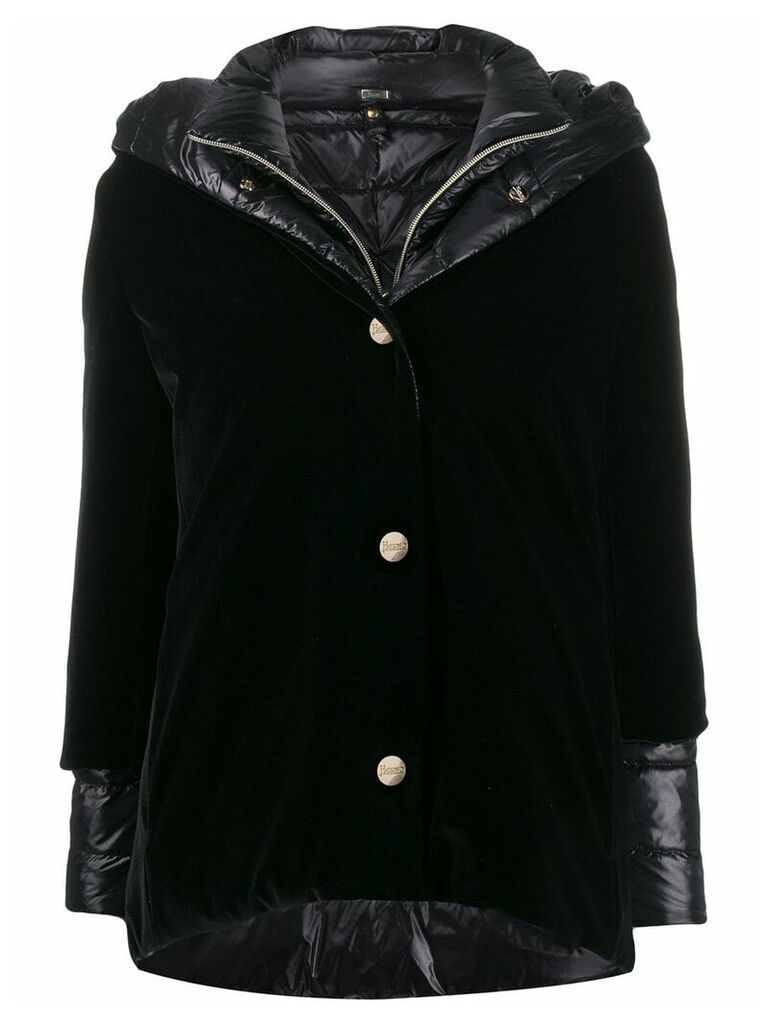 Herno contrast padded jacket - Black