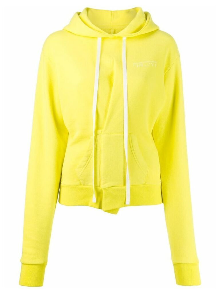 UNRAVEL PROJECT long drawstring hoodie - Yellow