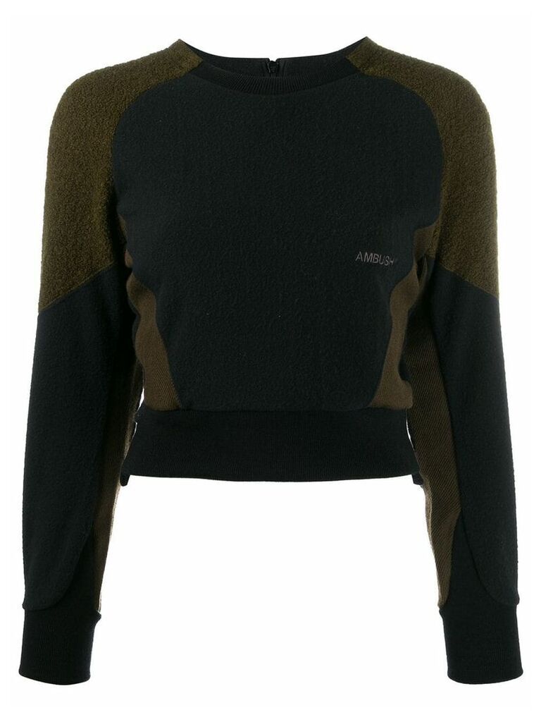 AMBUSH fleece panel sweatshirt - Black