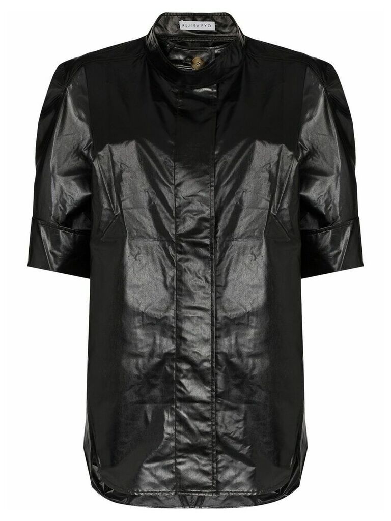 Rejina Pyo oversized leather-look shirt - Black