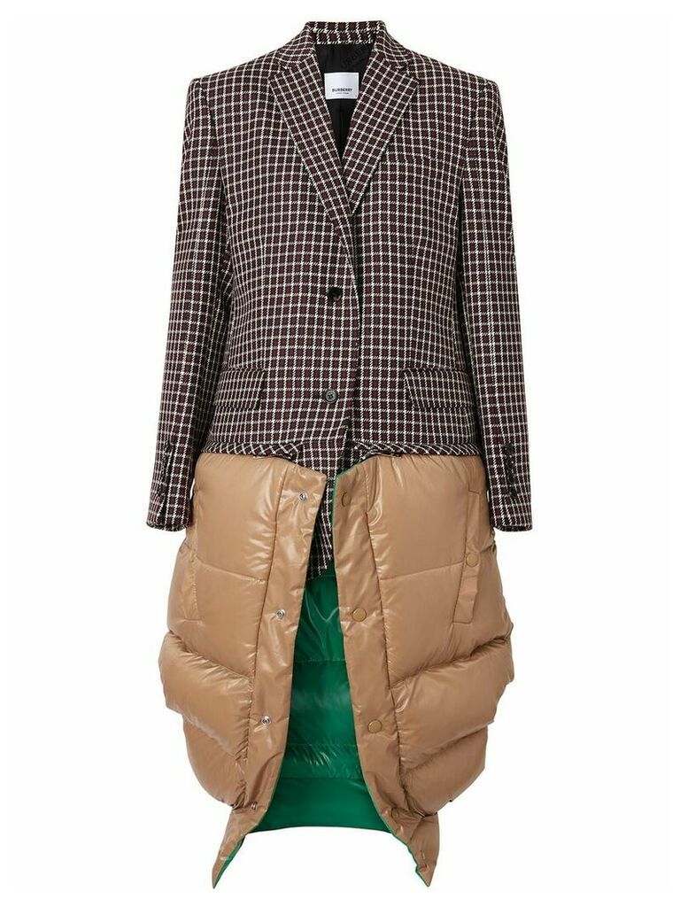 Burberry Tartan Dry Wool Tailored Jacket with Detachable Gilet