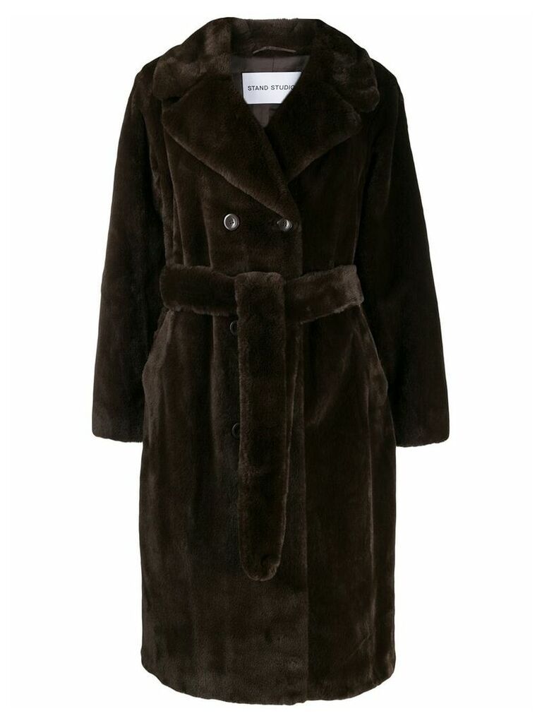 STAND STUDIO belted trench coat - Brown