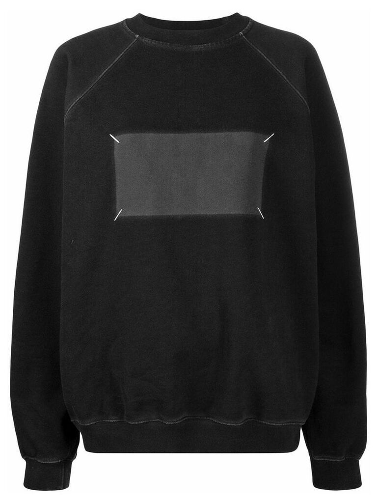 Maison Margiela faded patch oversized sweatshirt - Black