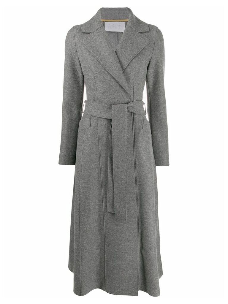 Harris Wharf London belted long coat - Grey