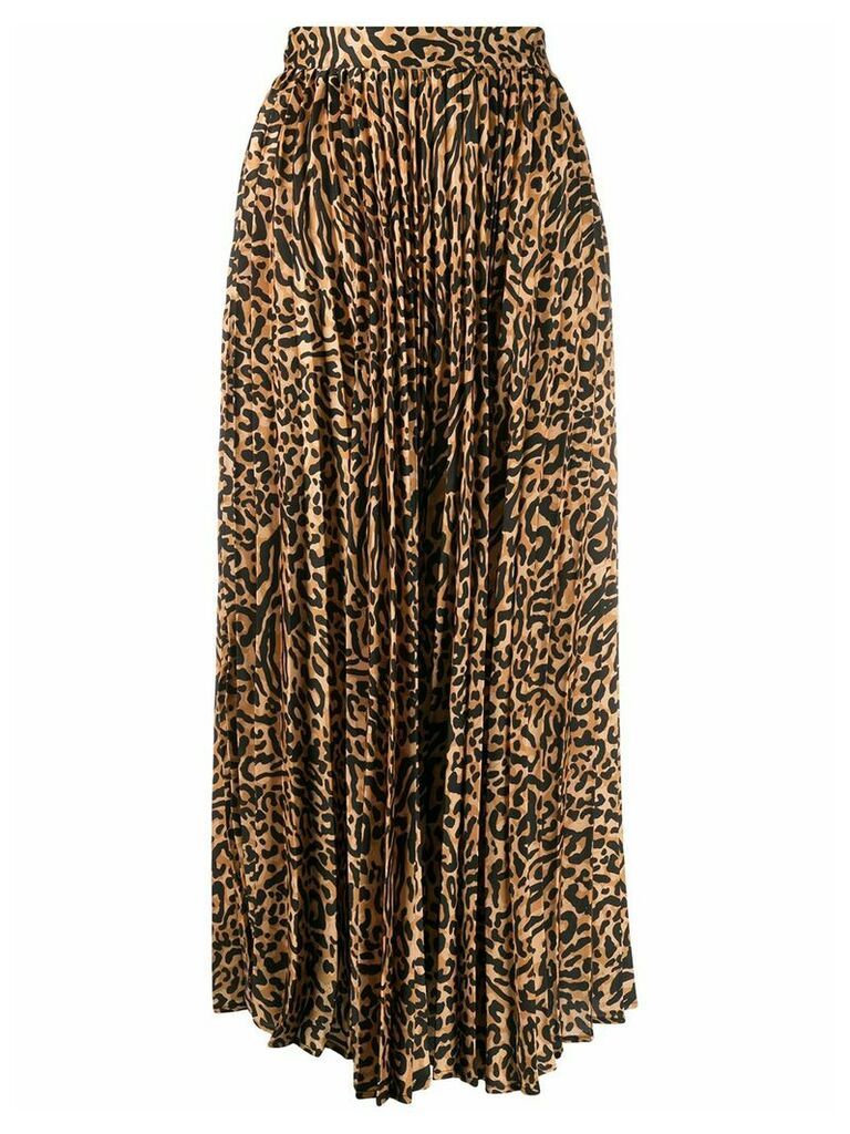 Andamane leopard print pleated skirt - Yellow