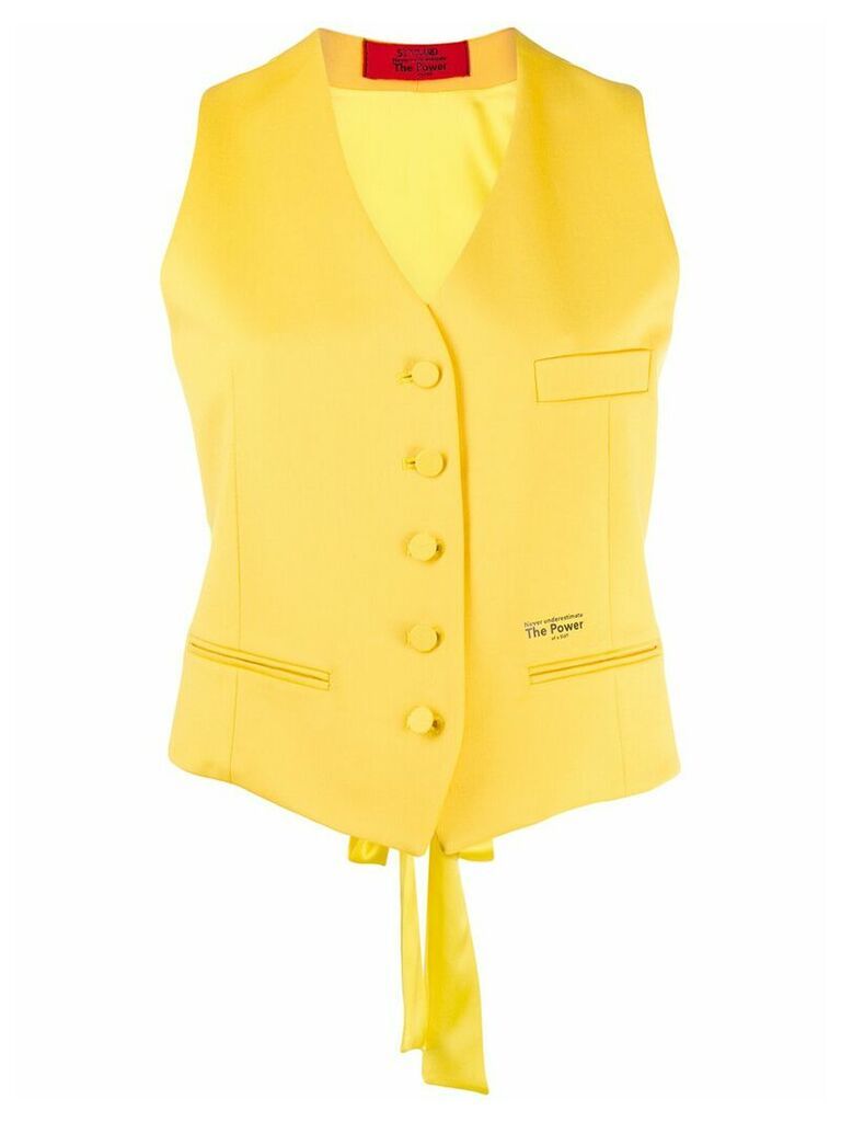 Styland power button-up waistcoat - Yellow
