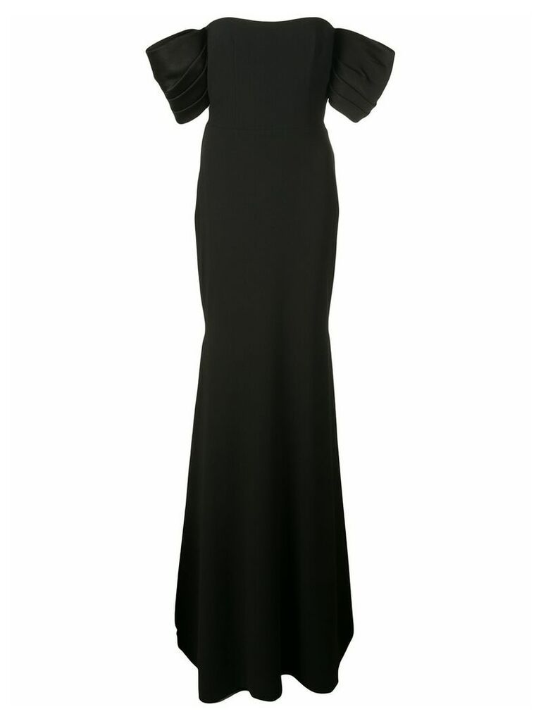 Alex Perry off the shoulder evening gown - Black