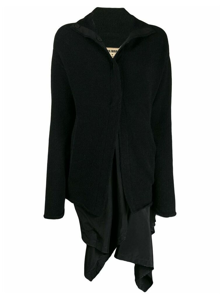 Uma Wang draped layer coat - Black