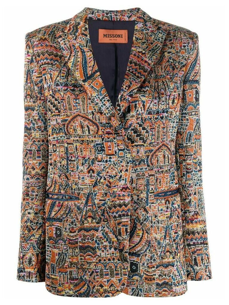 Missoni batik print jacket - ORANGE