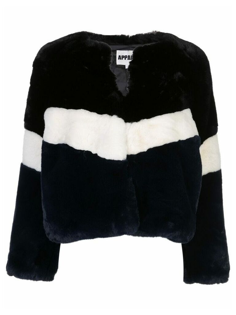 Apparis Brigitte panelled faux-fur jacket - Black