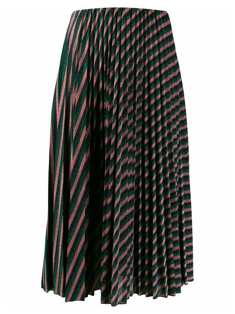 M Missoni metallic stripe midi skirt - Green