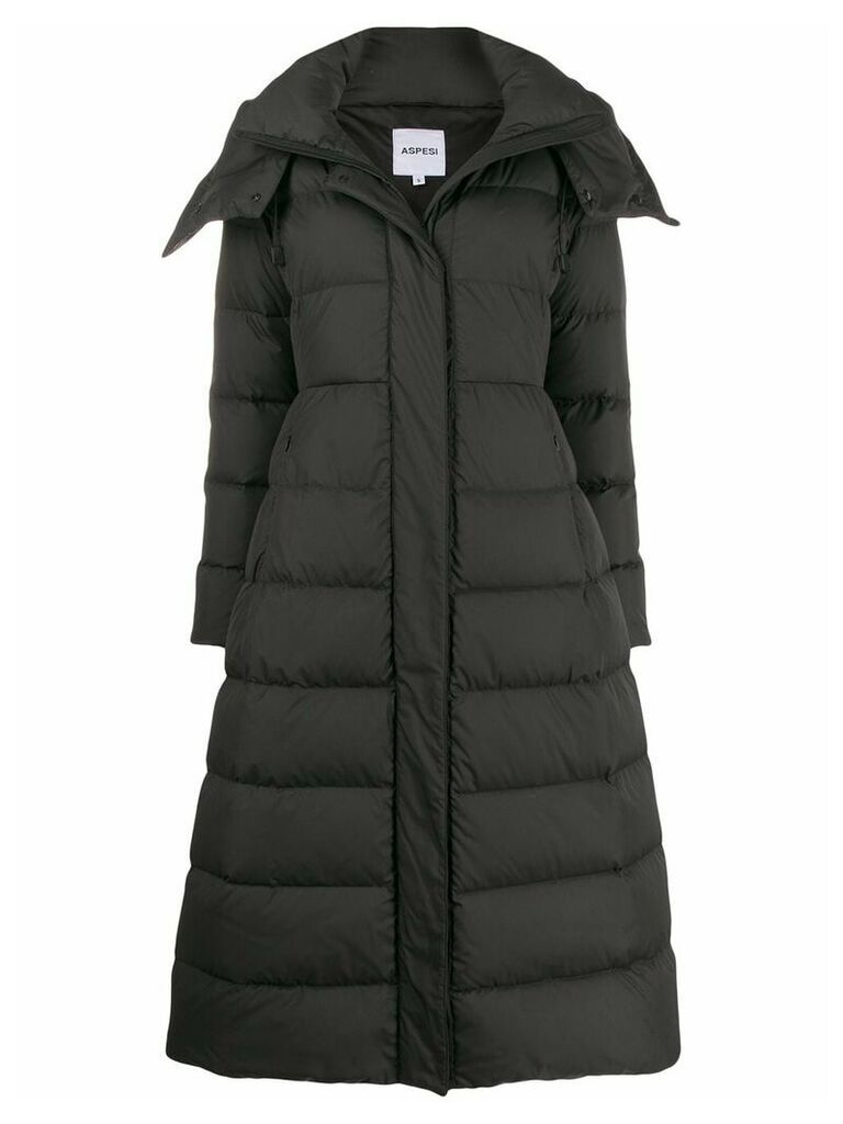 Aspesi hooded padded coat - Black