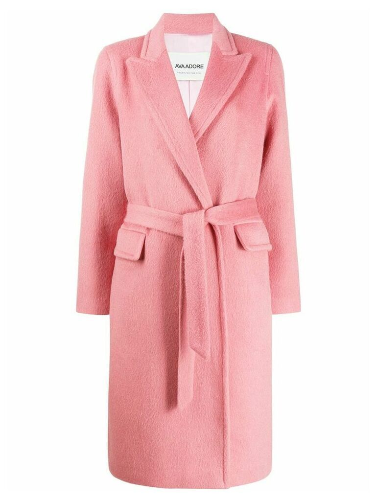 Ava Adore wrap front coat - PINK