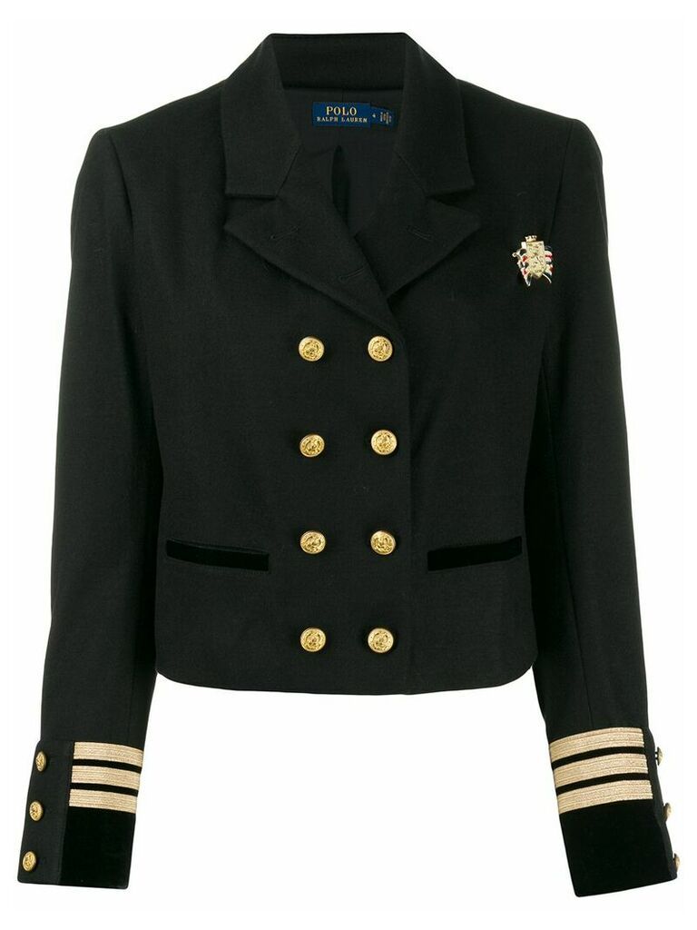 Polo Ralph Lauren officer style cropped blazer - Black