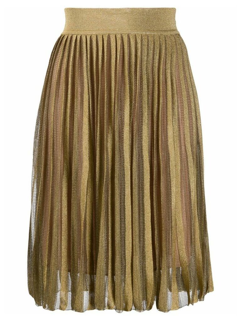 Alberta Ferretti pull-on knitted skirt - GOLD