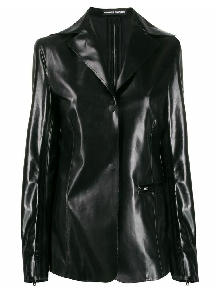 Kwaidan Editions leather look blazer - Black