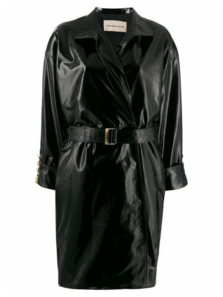 Alexandre Vauthier patent trench coat - Black