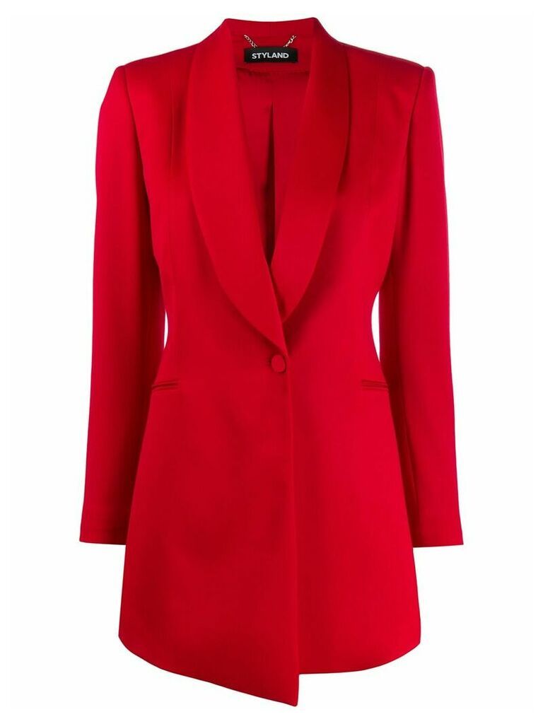 Styland ruched sleeve blazer - Red