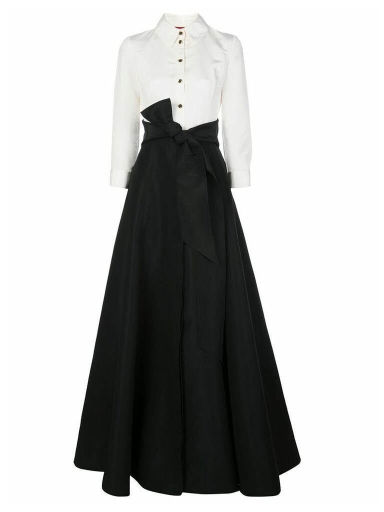 Carolina Herrera tie-waist maxi shirt-dress - Black