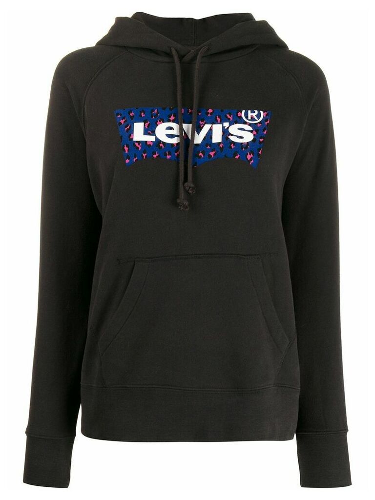 Levi's leopard-print logo hoodie - Black