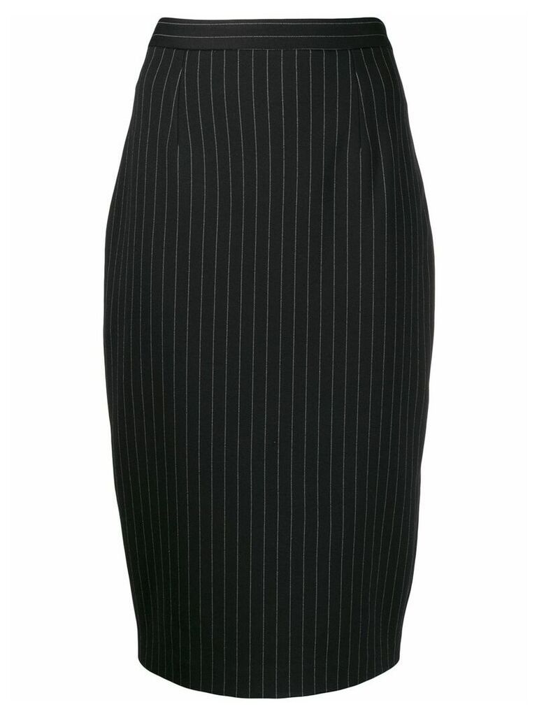 Styland striped pencil skirt - Black