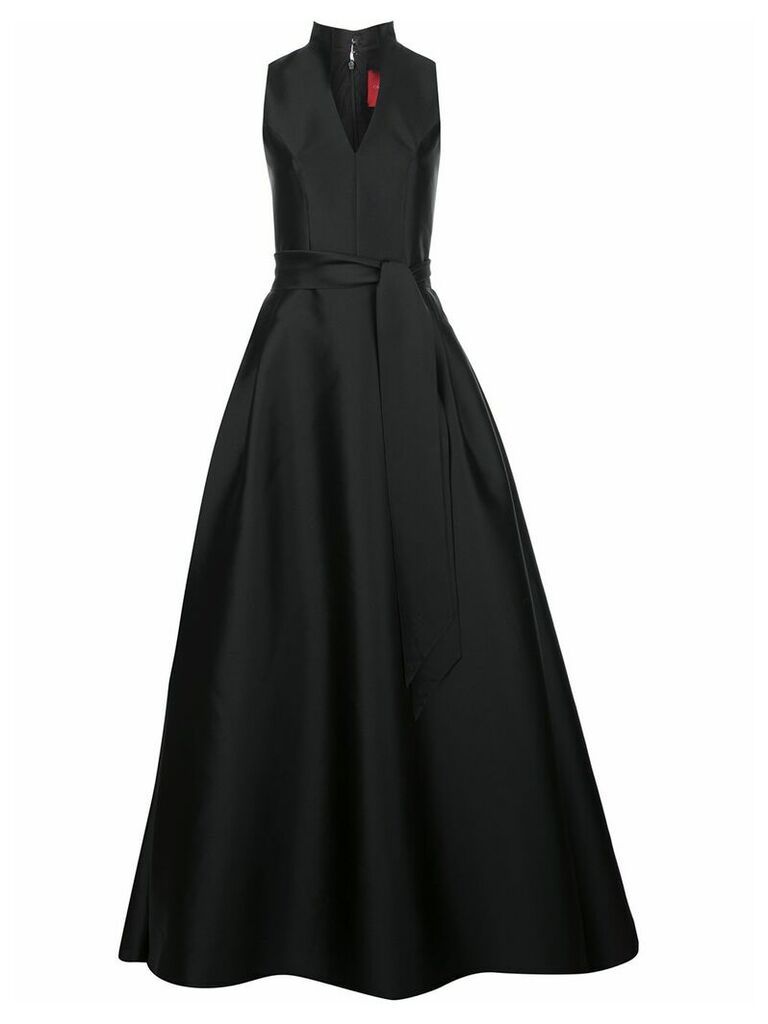 Carolina Herrera standing-collar full-skirt gown - Black
