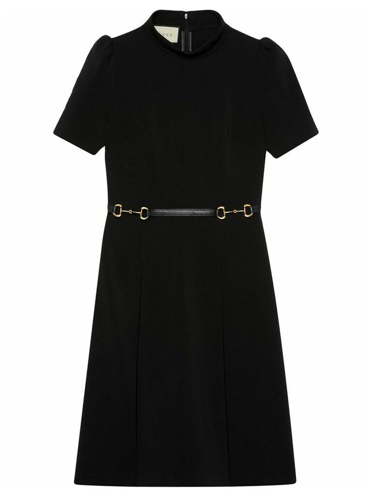 Gucci horsebit belt dress - Black