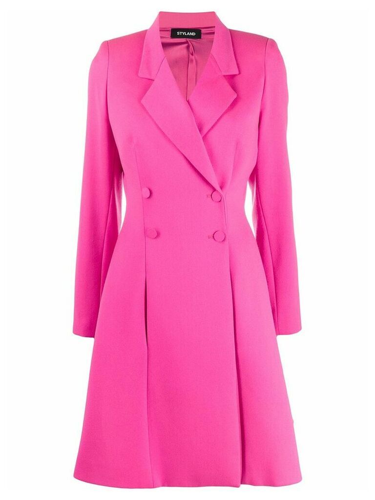 Styland double-breasted coat - PINK