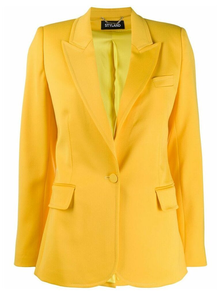 Styland peaked lapel fitted blazer - Yellow